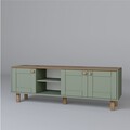 Comoda TV, Miwood, Bohemian 1600-84, 160x56x40 cm, PAL, Verde