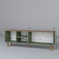 Comoda TV, Miwood, Bohemian 1600-84, 160x56x40 cm, PAL, Verde