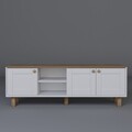 Comoda TV, Miwood, Bohemian 1600-83, 160x56x40 cm, PAL, Stejar