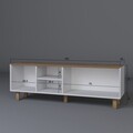 Comoda TV, Miwood, Bohemian 1600-83, 160x56x40 cm, PAL, Stejar