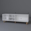 Comoda TV, Miwood, Bohemian 1600-70, 160x56x40 cm, PAL, Alb