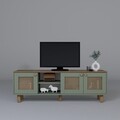 Comoda TV, Miwood, Bohemian 1600-142, 160x56x40 cm, PAL, Verde