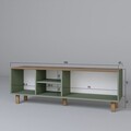 Comoda TV, Miwood, Bohemian 1600-142, 160x56x40 cm, PAL, Verde