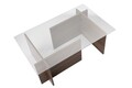 Masuta de cafea, Nordure, Vetrino, 105x40x65 cm, Sticla temperata , Maro