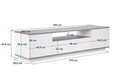 Comoda TV, Lorena, Veramont, 180x44 cm, PAL, Alb/Maro