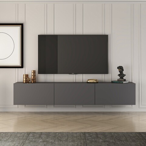 Comoda TV, Puqa Design, West, 150x30x32 cm, PAL, Antracit