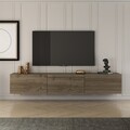 Comoda TV, Puqa Design, West, 150x30x32 cm, PAL, Maro