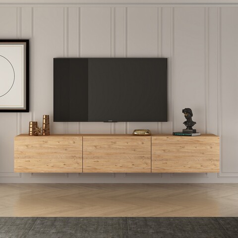 Comoda TV, Puqa Design, West, 150x30x32 cm, PAL, Maro