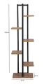 Corp biblioteca, Valovi, Nina, 34x120x19 cm, PAL, Pin Atlantic / Negru