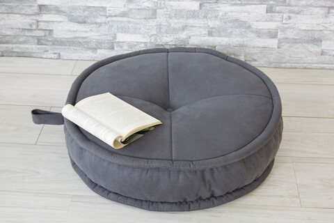 Perna de podea, Valovi, Onna, 60x15x60 cm, Textil, Gri