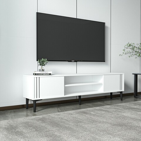 Comoda TV, Inarch, Snow, 140x44 cm, PAL, Alb