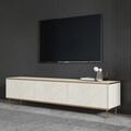 Comoda TV, Inarch, Imaj, 180x45 cm, PAL, Travertin / Auriu