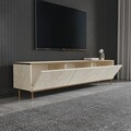 Comoda TV, Inarch, Imaj, 180x45 cm, PAL, Travertin / Auriu