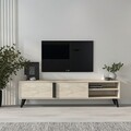 Comoda TV, Inarch, Benoit, 160x35x29 cm, PAL, Travertin