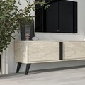 Comoda TV, Inarch, Benoit, 160x35x29 cm, PAL, Travertin