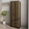 Dulap pentru haine, Inarch, Merlin 2, 60x171 cm, PAL, Maro