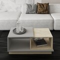 Masuta de cafea, Inarch, Consept, 90x36x45 cm, PAL, Travertin / Gri