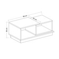 Masuta de cafea, Inarch, Consept, 90x36x45 cm, PAL, Travertin