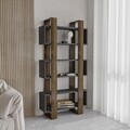 Corp biblioteca, Inarch, Milano, 80x160x28 cm, PAL, Nuc / Antracit