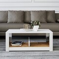 Masuta de cafea, Inarch, Aydos, 90x37x45 cm, PAL, Alb / Stejar