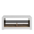 Masuta de cafea, Inarch, Aydos, 90x37x45 cm, PAL, Alb / Stejar