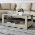 Masuta de cafea, Inarch, Aydos, 90x37x45 cm, PAL, Gri / Travertin