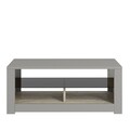 Masuta de cafea, Inarch, Aydos, 90x37x45 cm, PAL, Gri / Travertin