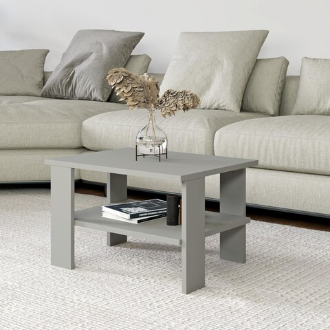 Masuta de cafea, Inarch, Duama, 60x37x45 cm, PAL, Gri