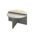 Masuta de cafea, Inarch, Dolunay, 70x51 cm, PAL, Gri / Travertin