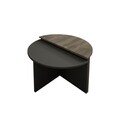 Masuta de cafea, Inarch, Dolunay, 70x51 cm, PAL, Nuc / Antracit