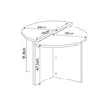 Masuta de cafea, Inarch, Dolunay, 70x51 cm, PAL, Nuc / Antracit