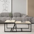 Masuta de cafea, Inarch, Minimal, 75x38x50 cm, PAL, Travertin