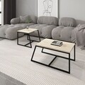 Masuta de cafea, Inarch, Minimal, 75x38x50 cm, PAL, Travertin
