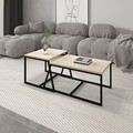 Masuta de cafea, Inarch, Minimal, 75x38x50 cm, PAL, Travertin