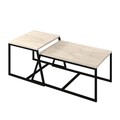 Masuta de cafea, Inarch, Minimal, 75x38x50 cm, PAL, Travertin