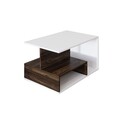 Masuta de cafea, Inarch, Vera S004, 90x48 cm, PAL, Alb/Maro