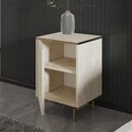 Noptiera, Inarch, Imaj, 40x60x35 cm, PAL, Travertin / Auriu