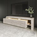 Comoda TV, Inarch, Beliz, 192x53x37 cm, PAL, Travertin