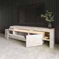 Comoda TV, Inarch, Beliz, 192x53x37 cm, PAL, Travertin