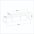 Comoda TV, Inarch, Beliz, 192x53x37 cm, PAL, Travertin