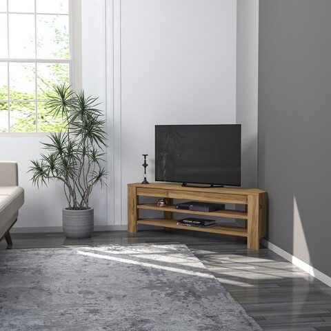Comoda TV, Inarch, Corner, 120x40x30 cm, PAL, Stejar