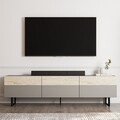 Comoda TV, Inarch, Sign, 180x49x37 cm, PAL, Gri / Travertin