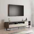 Comoda TV, Inarch, Luga, 180x44 cm, PAL, Gri / Travertin