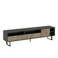 Comoda TV, Inarch, Luga, 180x44 cm, PAL, Gri / Travertin