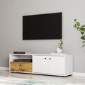 Comoda TV, Inarch, Pao, 136x42x35 cm, PAL, Alb / Stejar