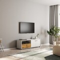 Comoda TV, Inarch, Pao, 136x42x35 cm, PAL, Alb / Stejar