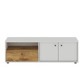 Comoda TV, Inarch, Pao, 136x42x35 cm, PAL, Alb / Stejar