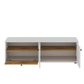 Comoda TV, Inarch, Pao, 136x42x35 cm, PAL, Alb / Stejar