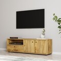 Comoda TV, Inarch, Pao, 136x42x35 cm, PAL, Stejar