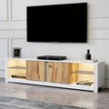 Comoda TV, Inarch, Aydos, 180x45x35 cm, PAL, Alb / Stejar